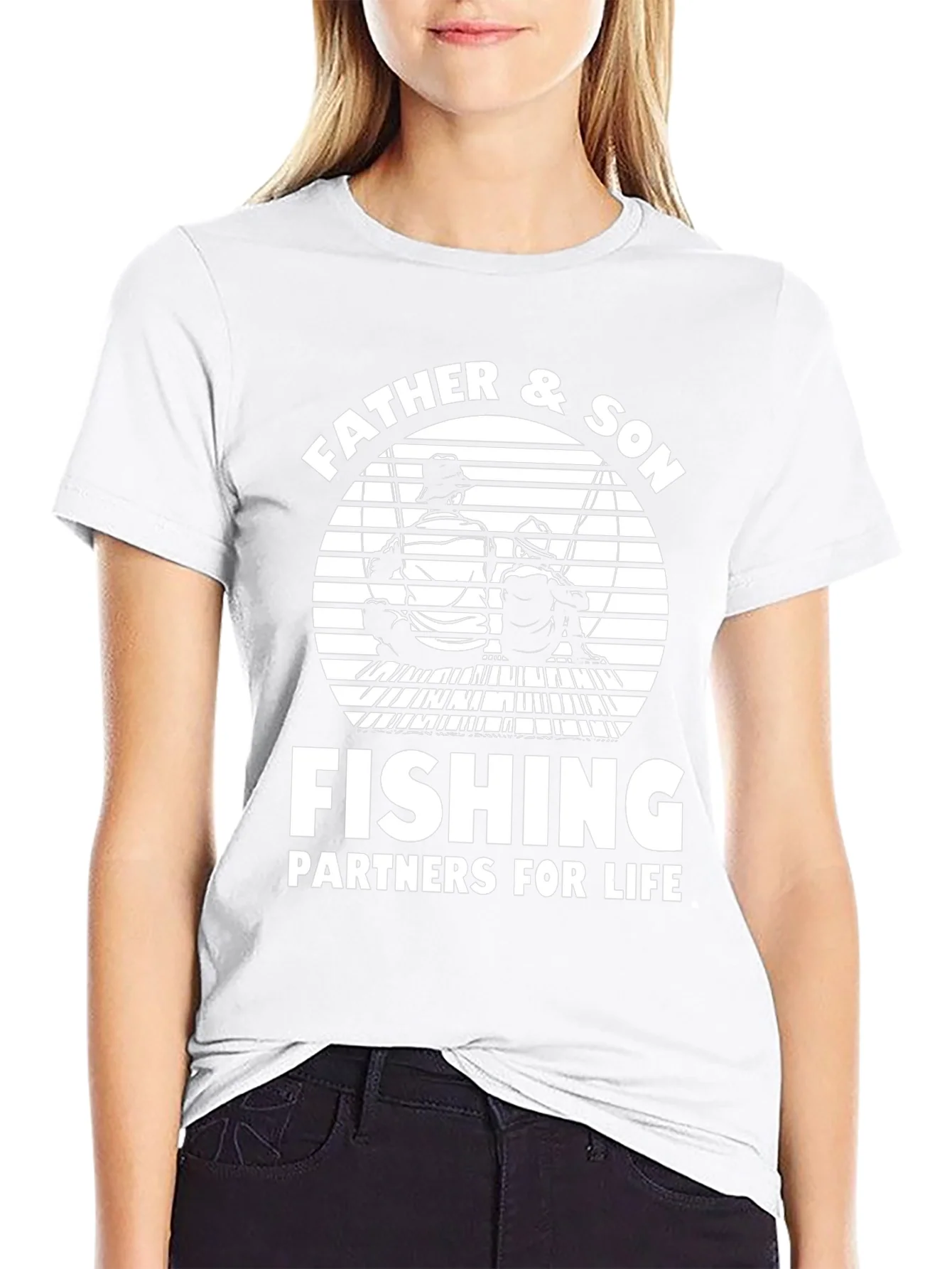 Father & Son Fishing Partners Black T-Shirt