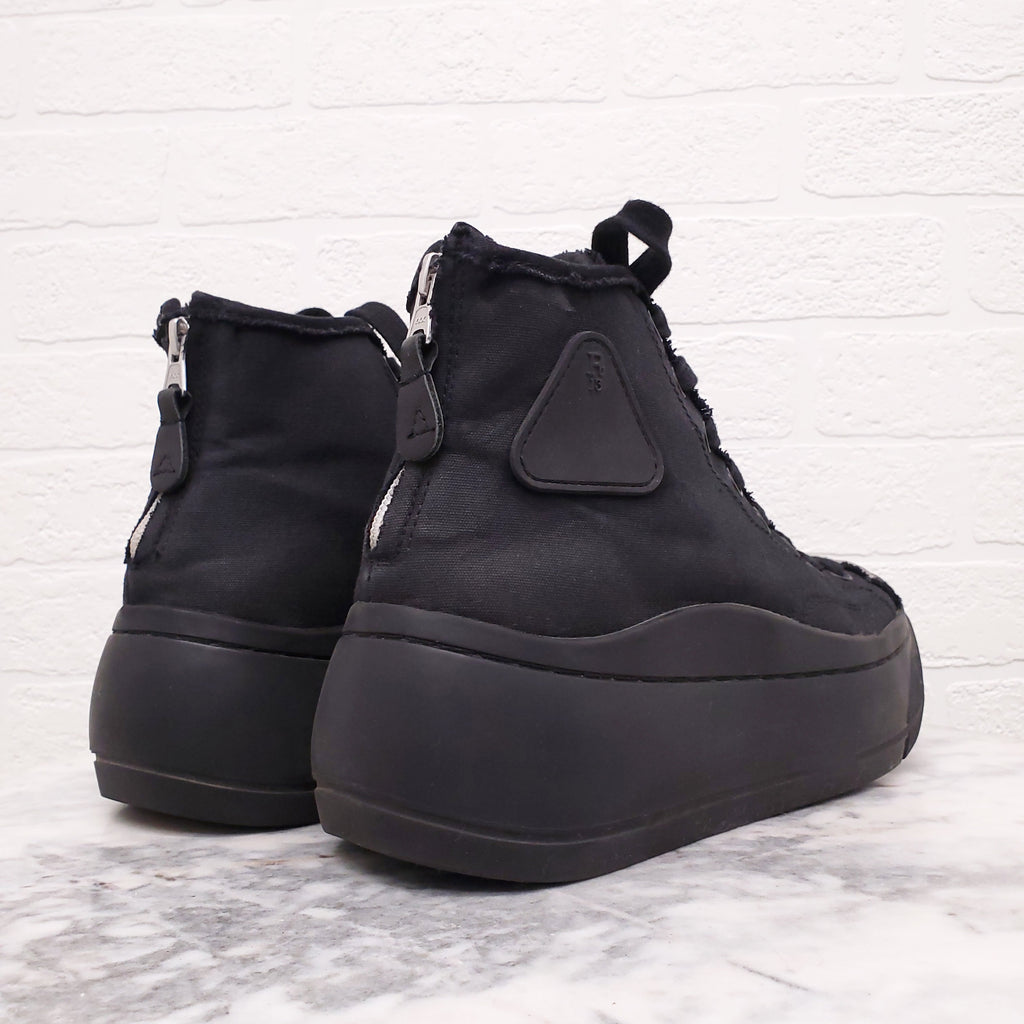 R13 BLACK 'KURT' HIGH TOP SNEAKERS - SIZE 11