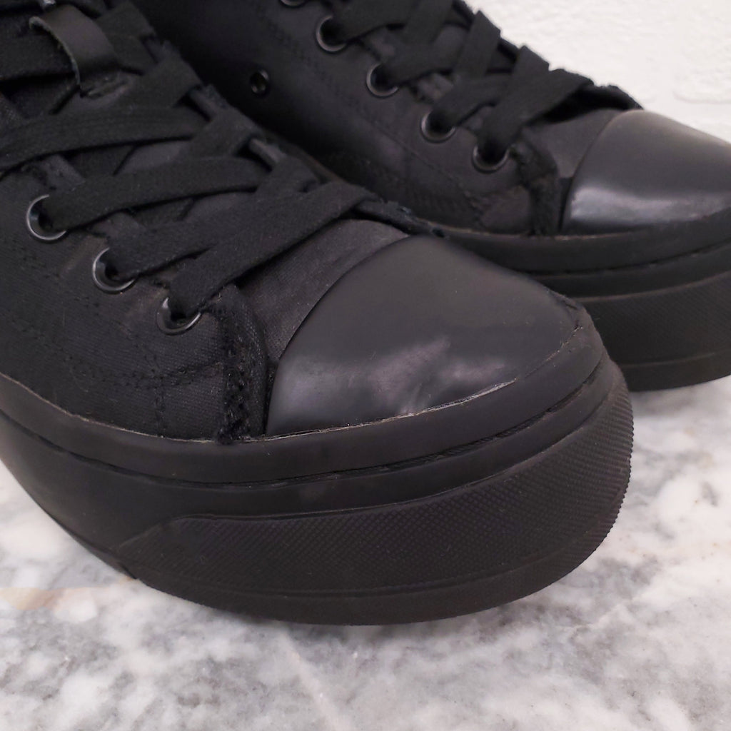 R13 BLACK 'KURT' HIGH TOP SNEAKERS - SIZE 11