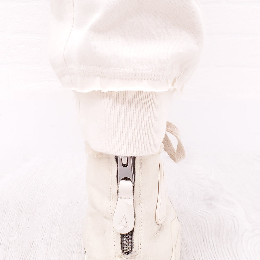 R13 CREAM HAREM SWEATPANTS - SIZE XS