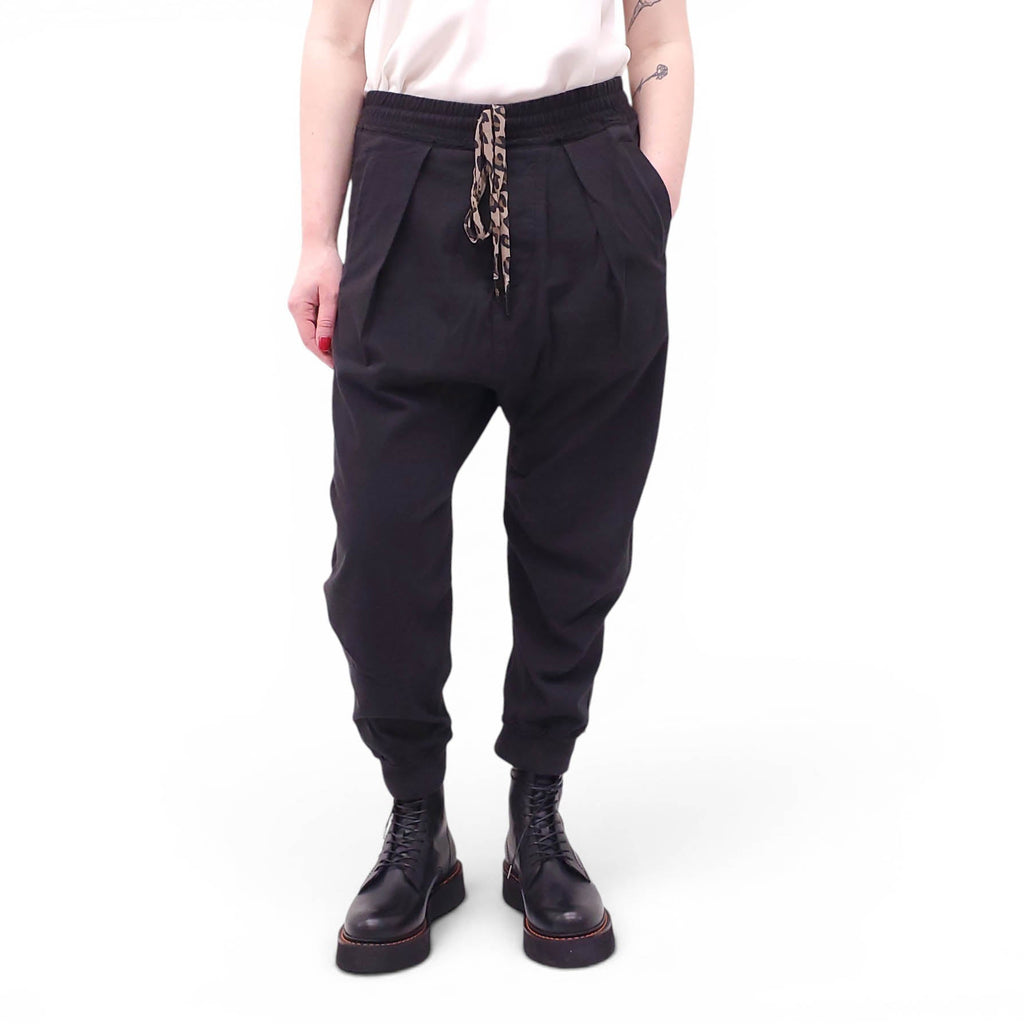 R13 HAREM PANTS WITH LEOPARD TIE DETAIL - SIZE S