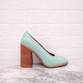 RACHEL COMEY GREEN PATENT HEELS - SIZE 7