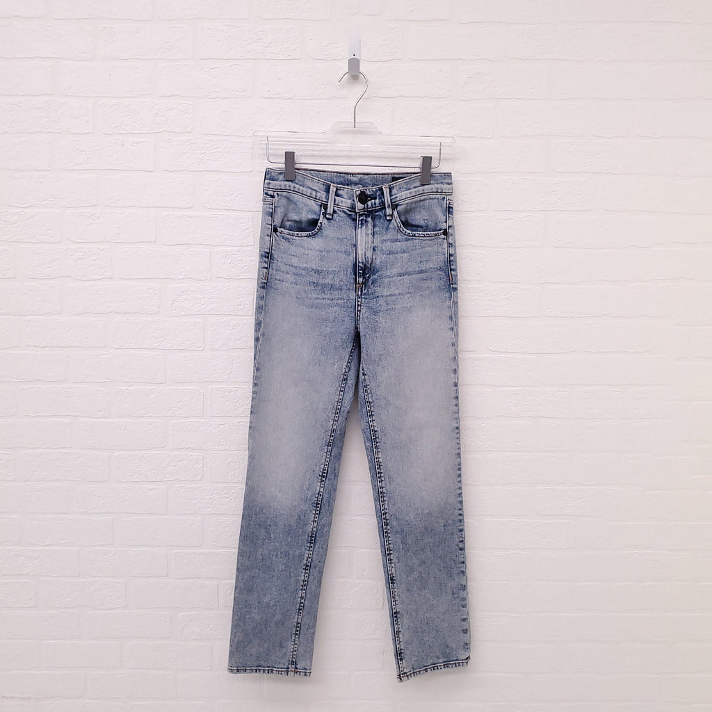 RAG & BONE ACID WASH SKINNY JEANS - SIZE 24