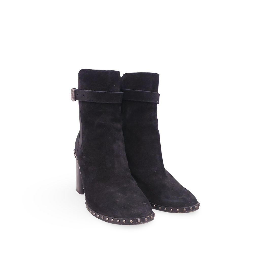 RAG & BONE BLACK SUEDE BOOTIES - SIZE 36