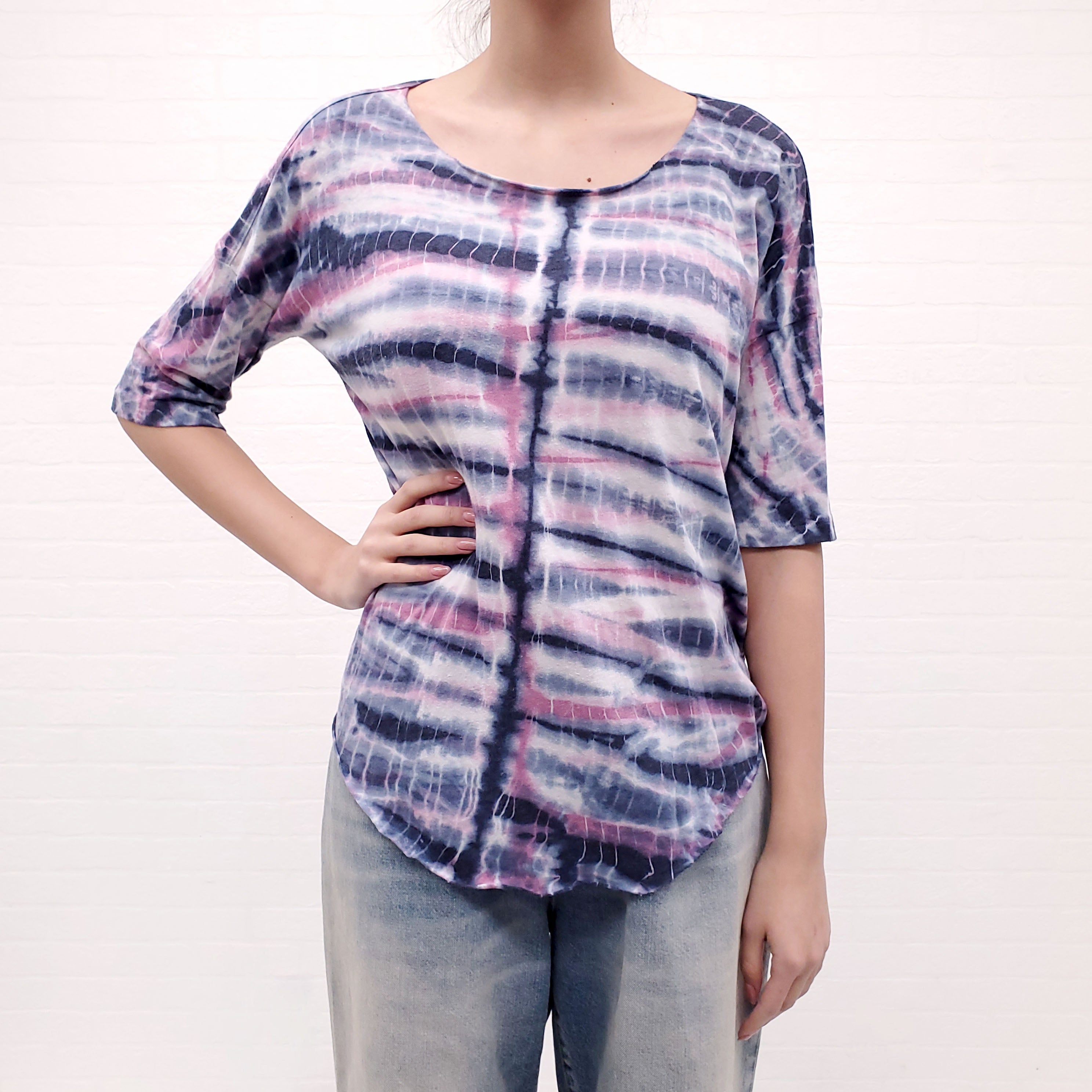 RAQUEL ALLEGRA SHORT SLEEVE TIE DYE T-SHIRT - SIZE 3 (L)