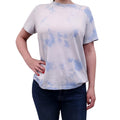 RAQUEL ALLEGRA SKY BLUE TIE-DYE T-SHIRT - SIZE 0 (XS)