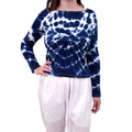 RÉALISATION NAVY TIE DYE LONG-SLEEVE SHIRT - SIZE S