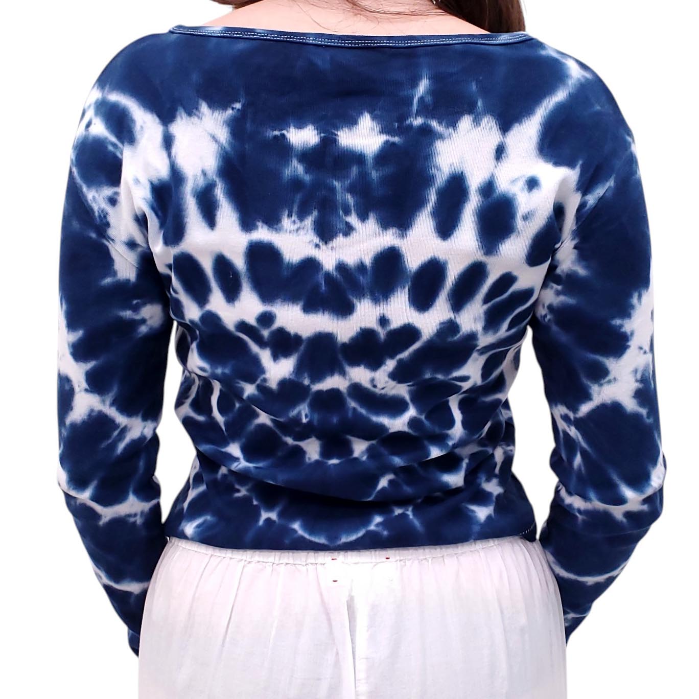 RÉALISATION NAVY TIE DYE LONG-SLEEVE SHIRT - SIZE S