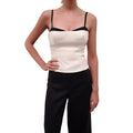 REFORMATION CREAM AND BLACK BUSTIER TOP - SIZE 6