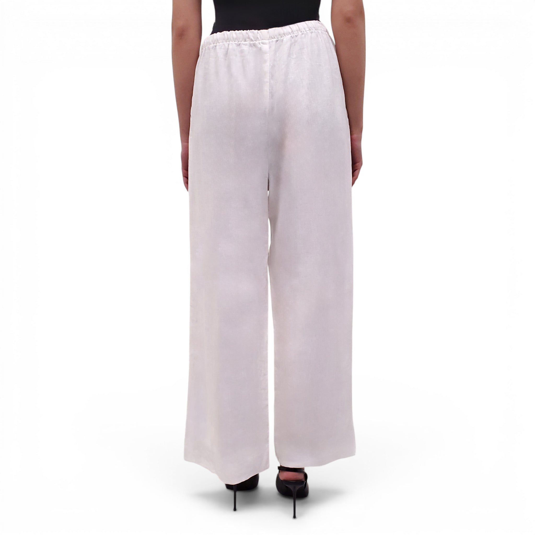 REFORMATION WHITE LINEN PANTS - SIZE M