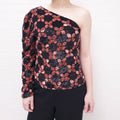 RETROFETE BLACK/PINK SEQUIN CATHERINE TOP - SIZE M