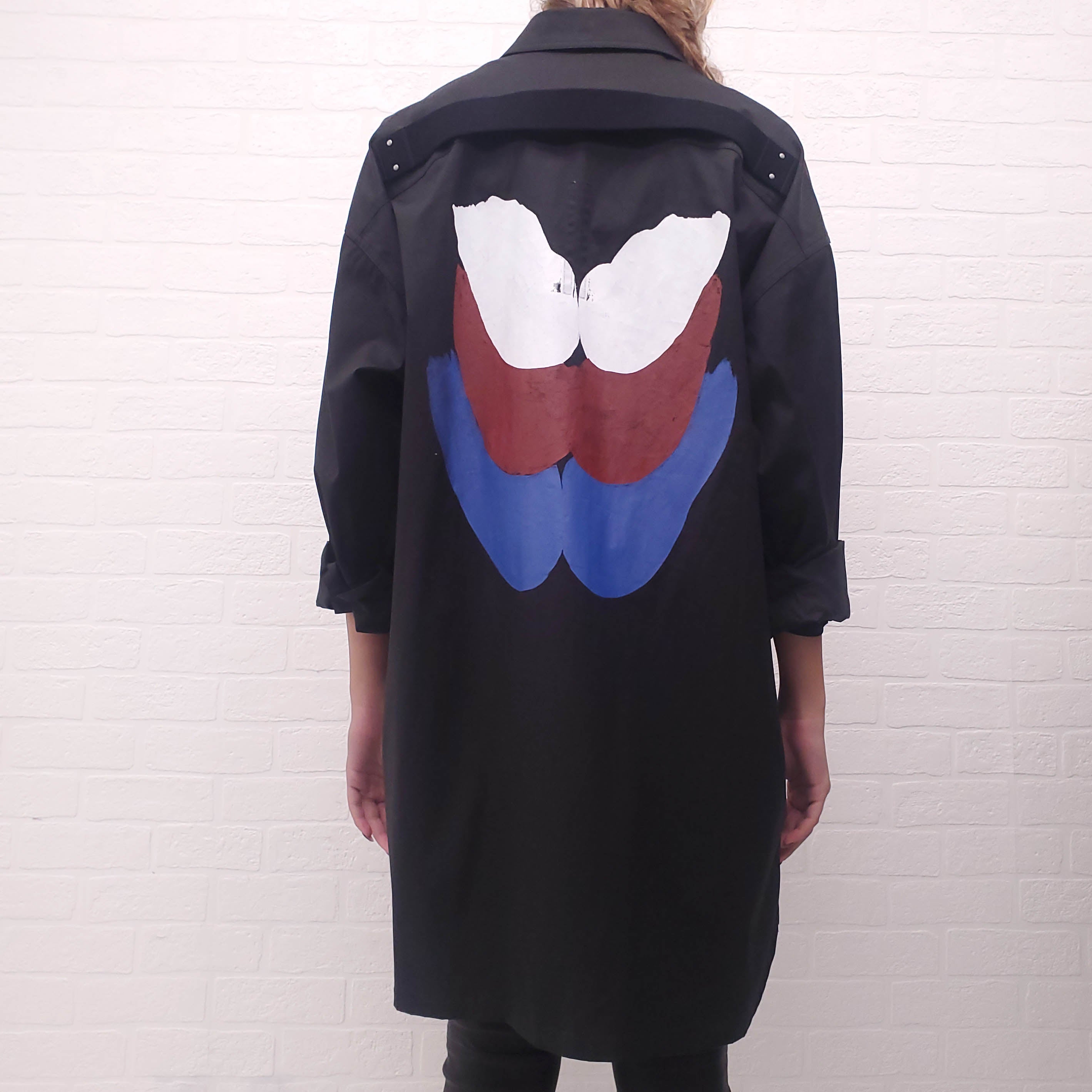 RICK OWENS PATTERNED OVERSIZED JACKET - SIZE 42