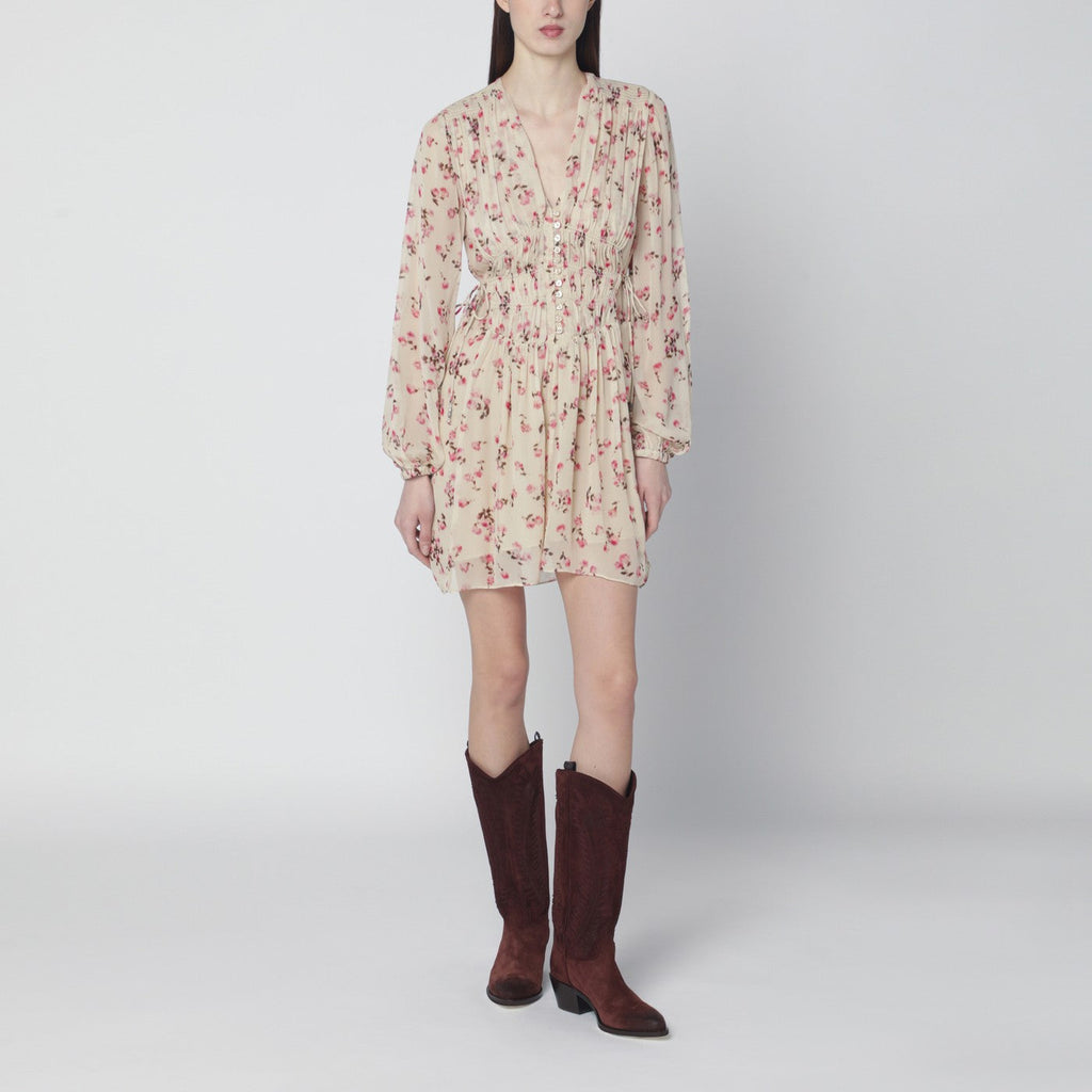 Isabel Marant Ã‰Toile Loriena Beige Dress With Floral Print Women