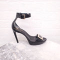 ROGER VIVIER BLACK PATENT HEELS - SIZE 39