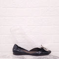 ROGER VIVIER BLACK PATENT LEATHER D’ORSAY FLATS WITH BUCKLE - SIZE 38
