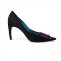 ROGER VIVIER BLACK SATIN HEELS - SIZE 40