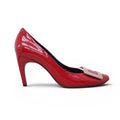 ROGER VIVIER RED PATENT HEELS - SIZE 38.5