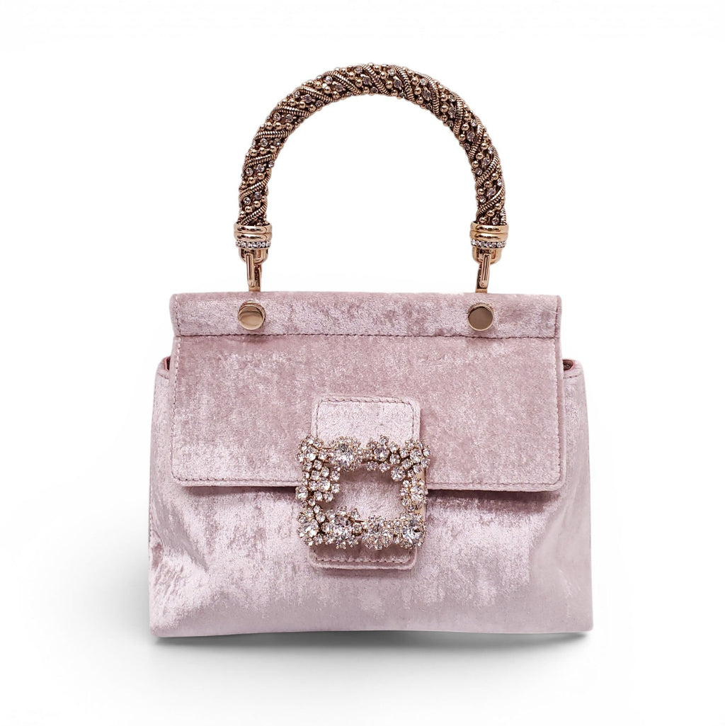 ROGER VIVIER VELVET CRYSTAL EVENING BAG