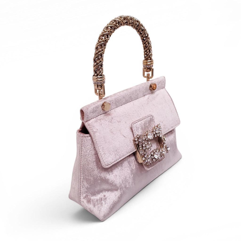 ROGER VIVIER VELVET CRYSTAL EVENING BAG