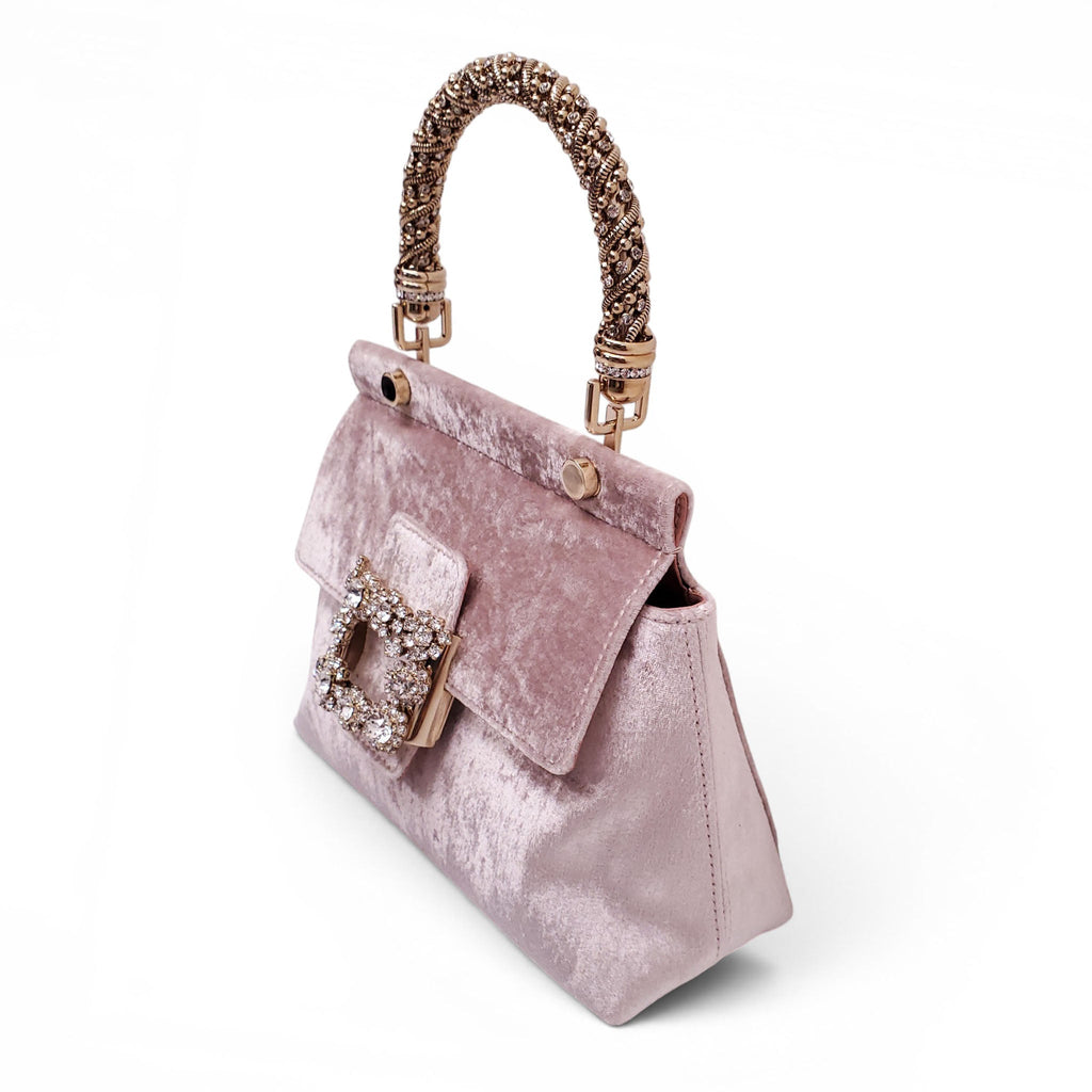 ROGER VIVIER VELVET CRYSTAL EVENING BAG
