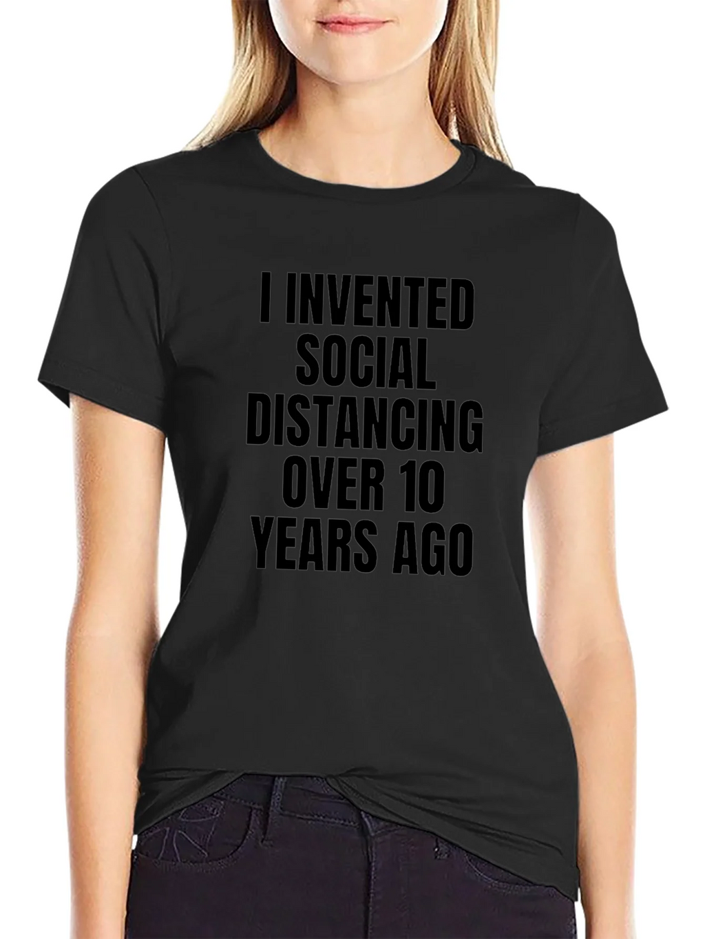Social Distancing Inventor Black T-Shirt
