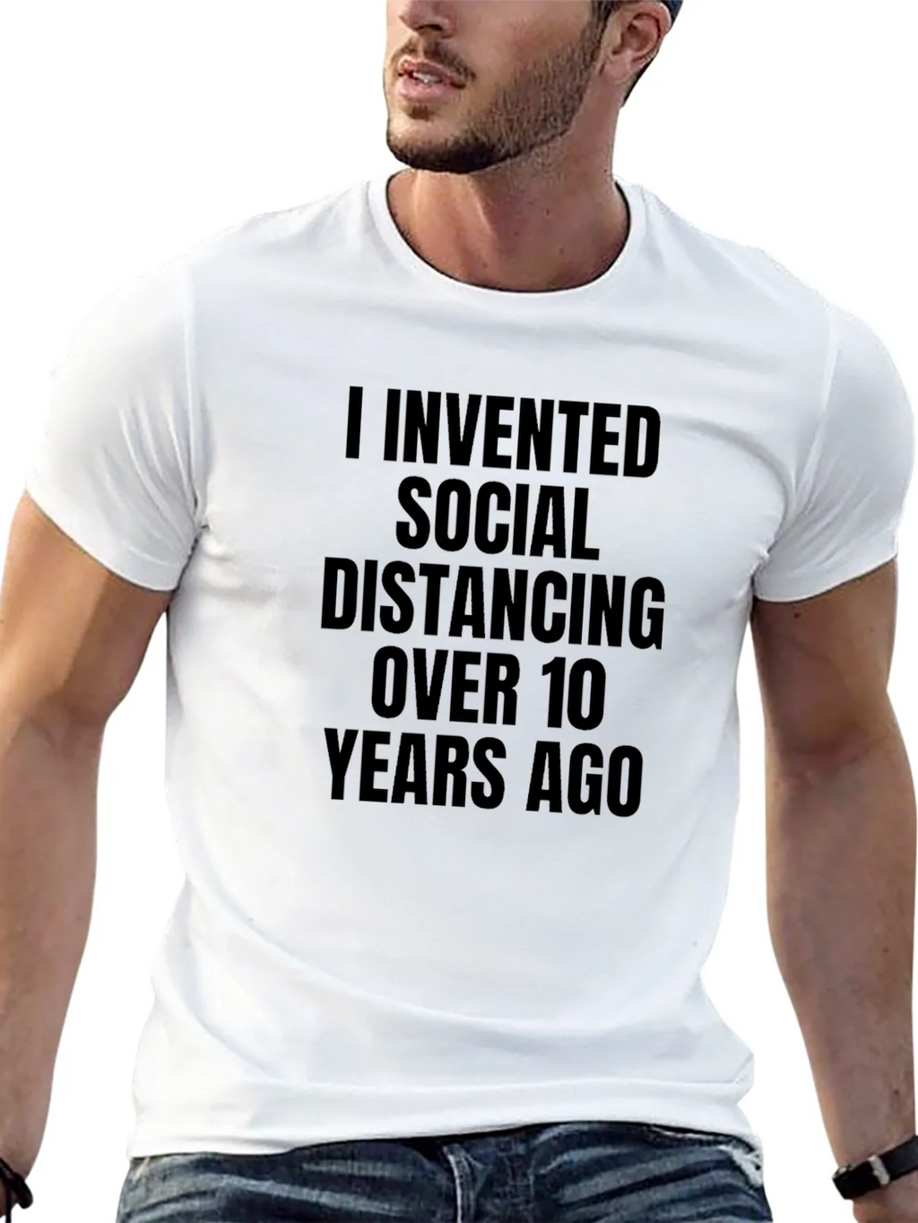 Social Distancing Inventor Black T-Shirt