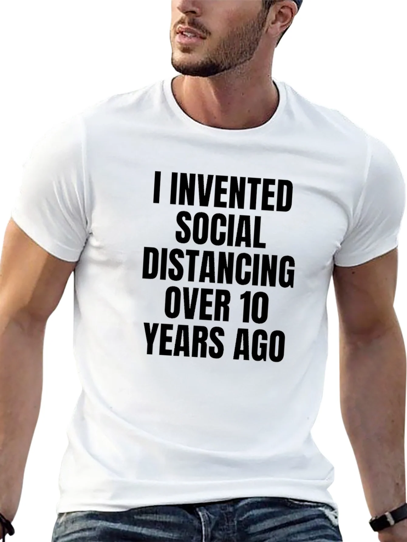 Social Distancing Inventor Black T-Shirt