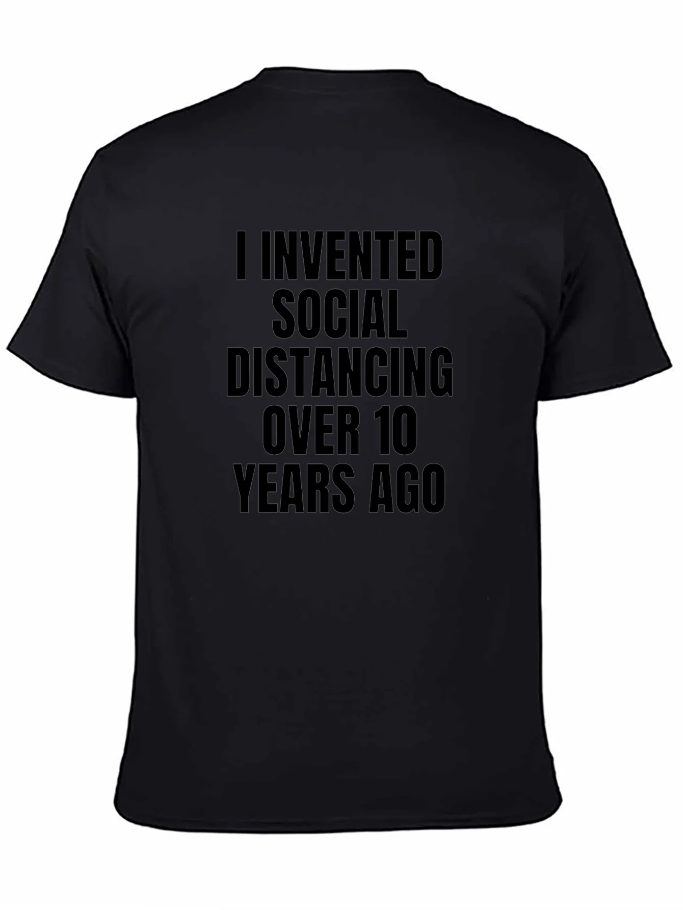 Social Distancing Inventor Black T-Shirt