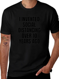 Social Distancing Inventor Black T-Shirt