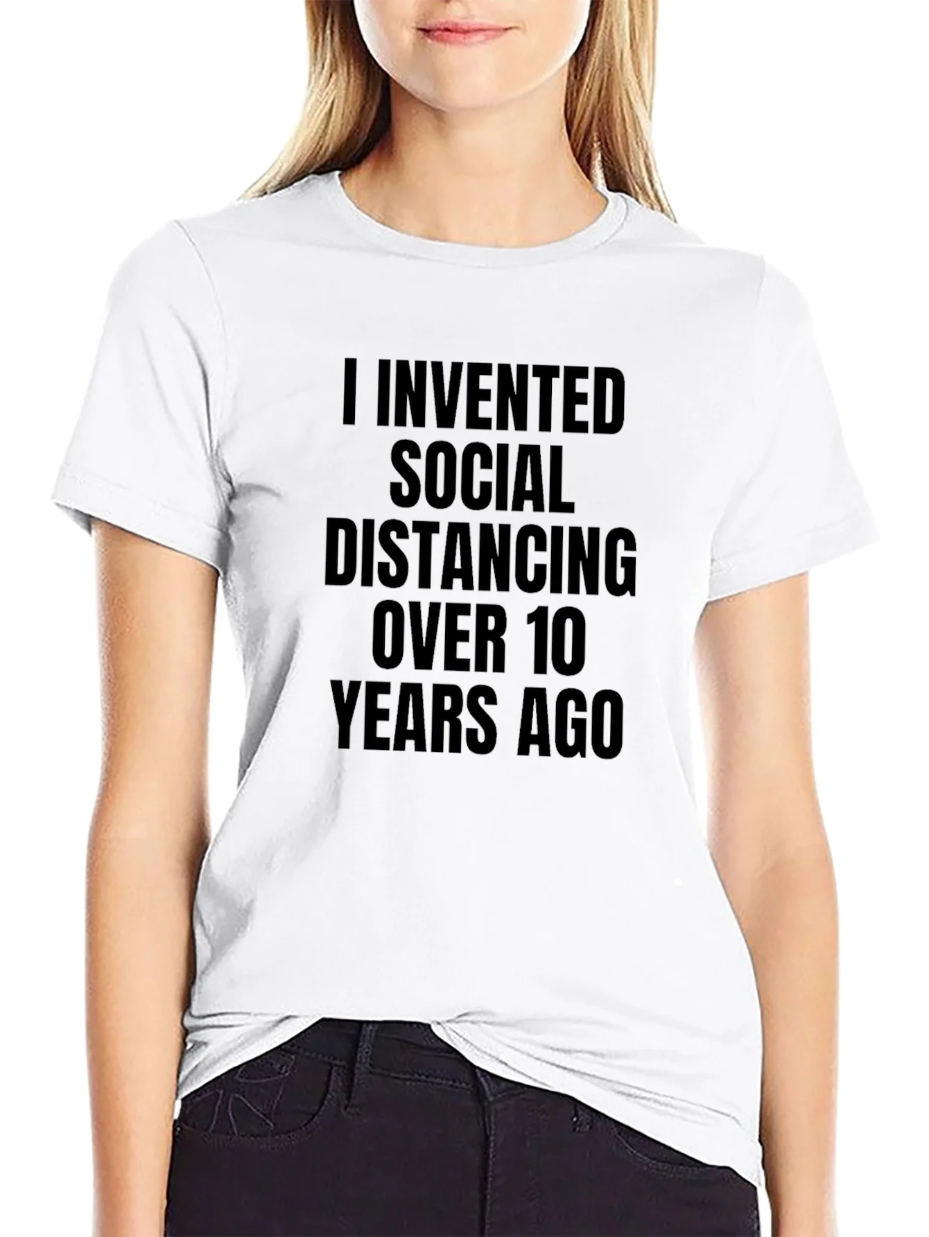 Social Distancing Inventor Black T-Shirt
