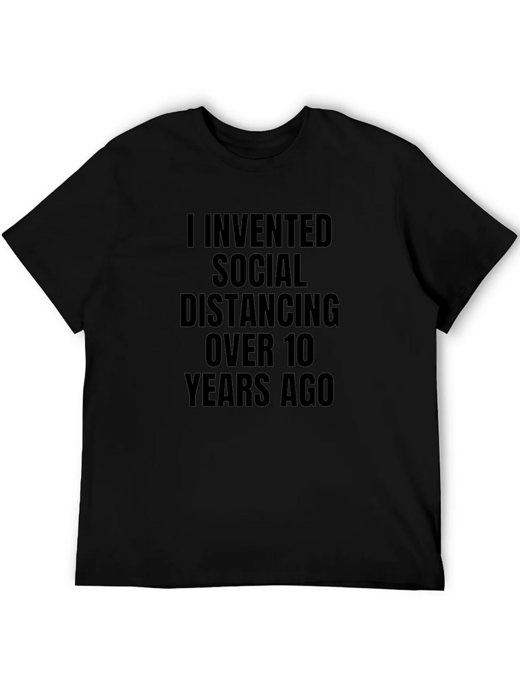 Social Distancing Inventor Black T-Shirt