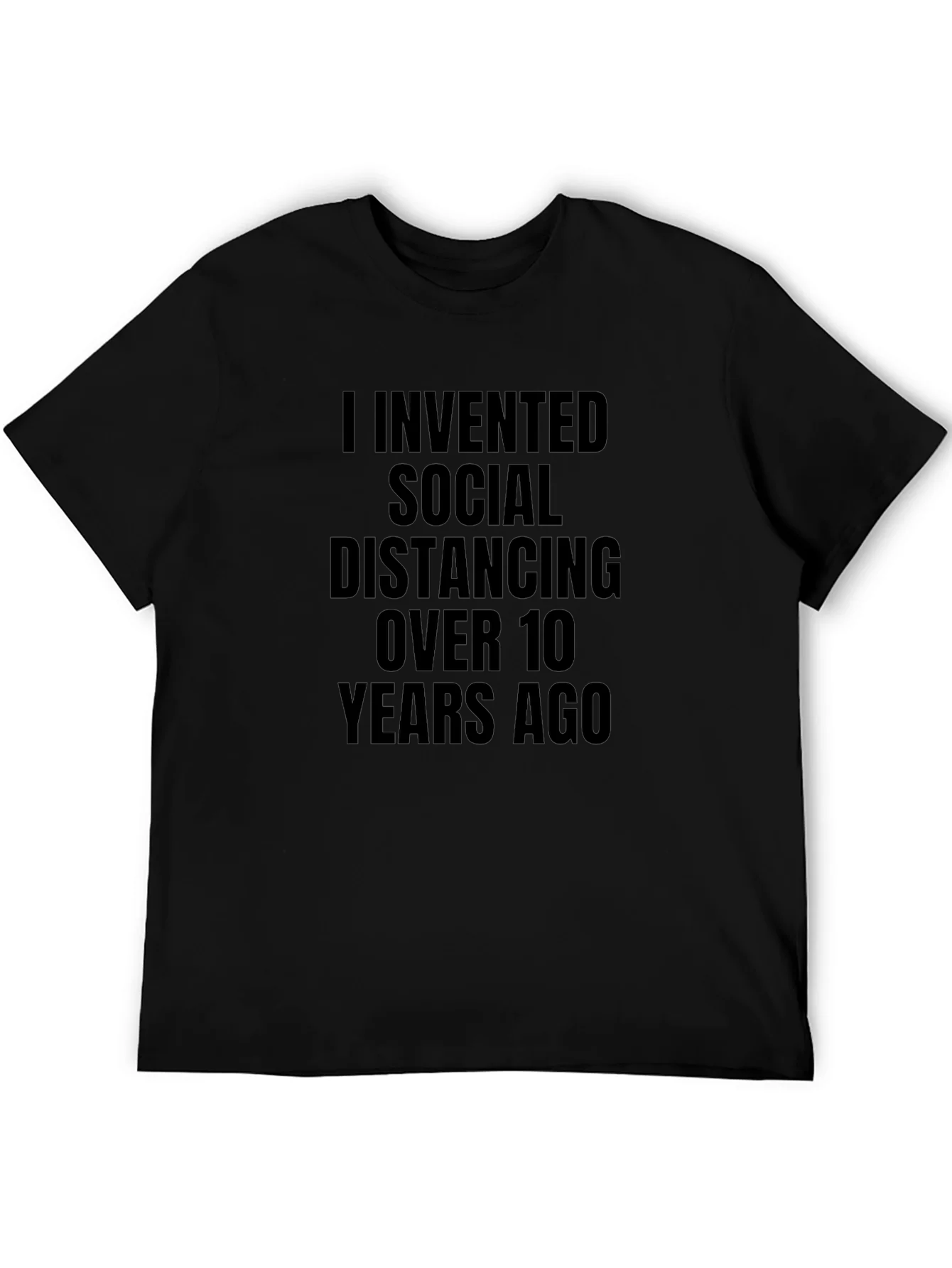 Social Distancing Inventor Black T-Shirt