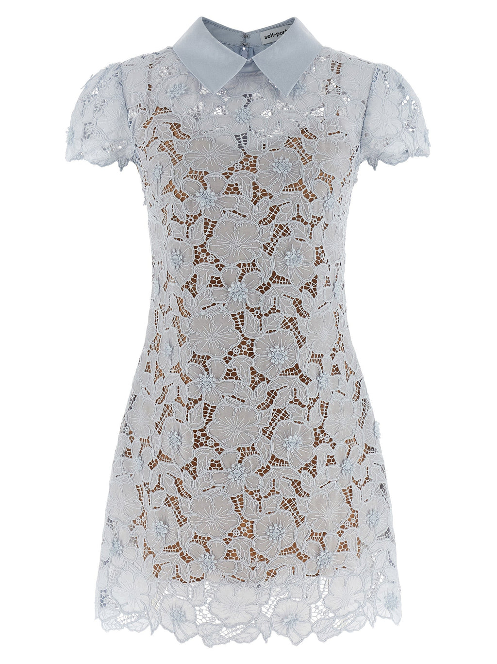 Self Portrait Women 'Blue Guipure Lace Mini' Dress