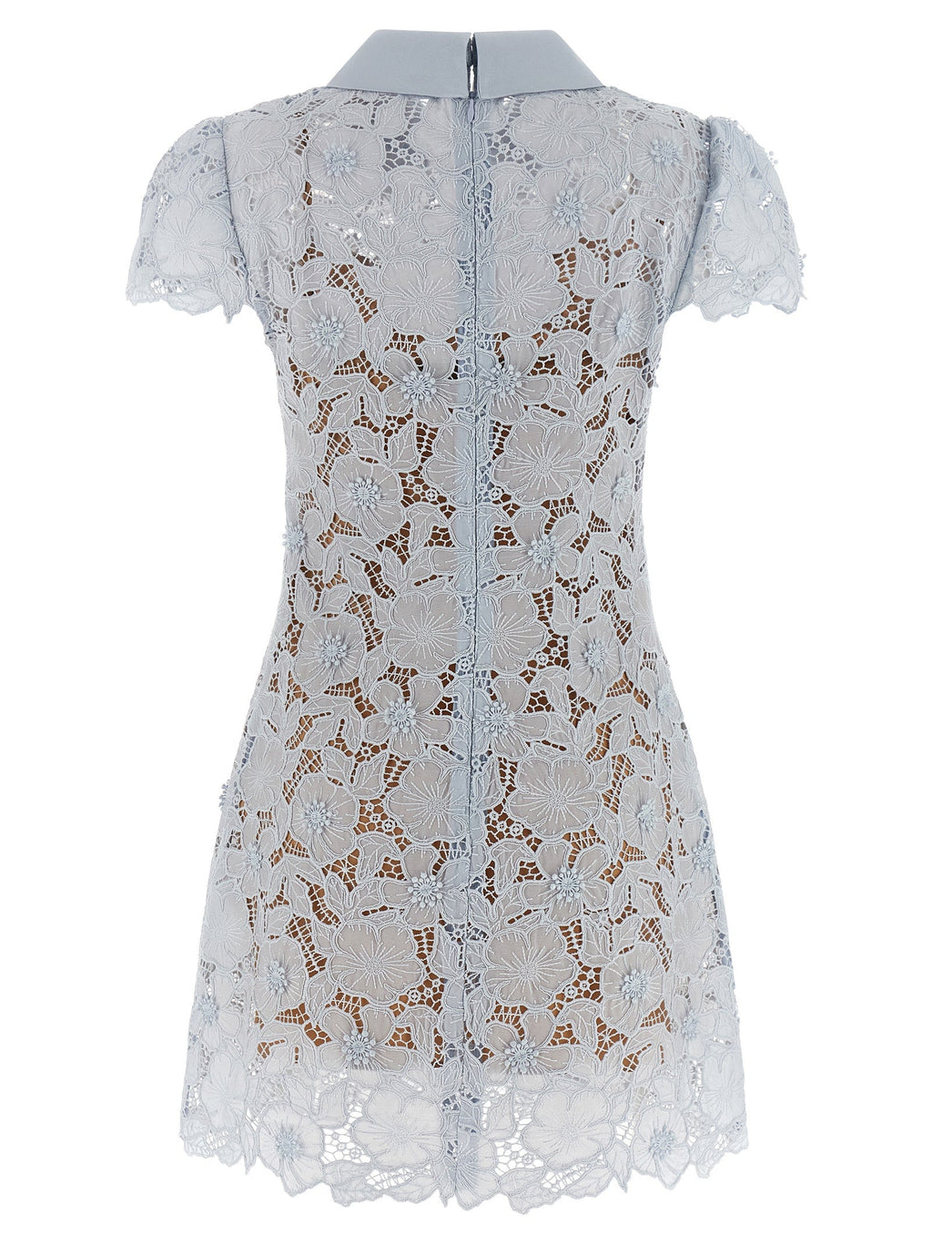 Self Portrait Women 'Blue Guipure Lace Mini' Dress