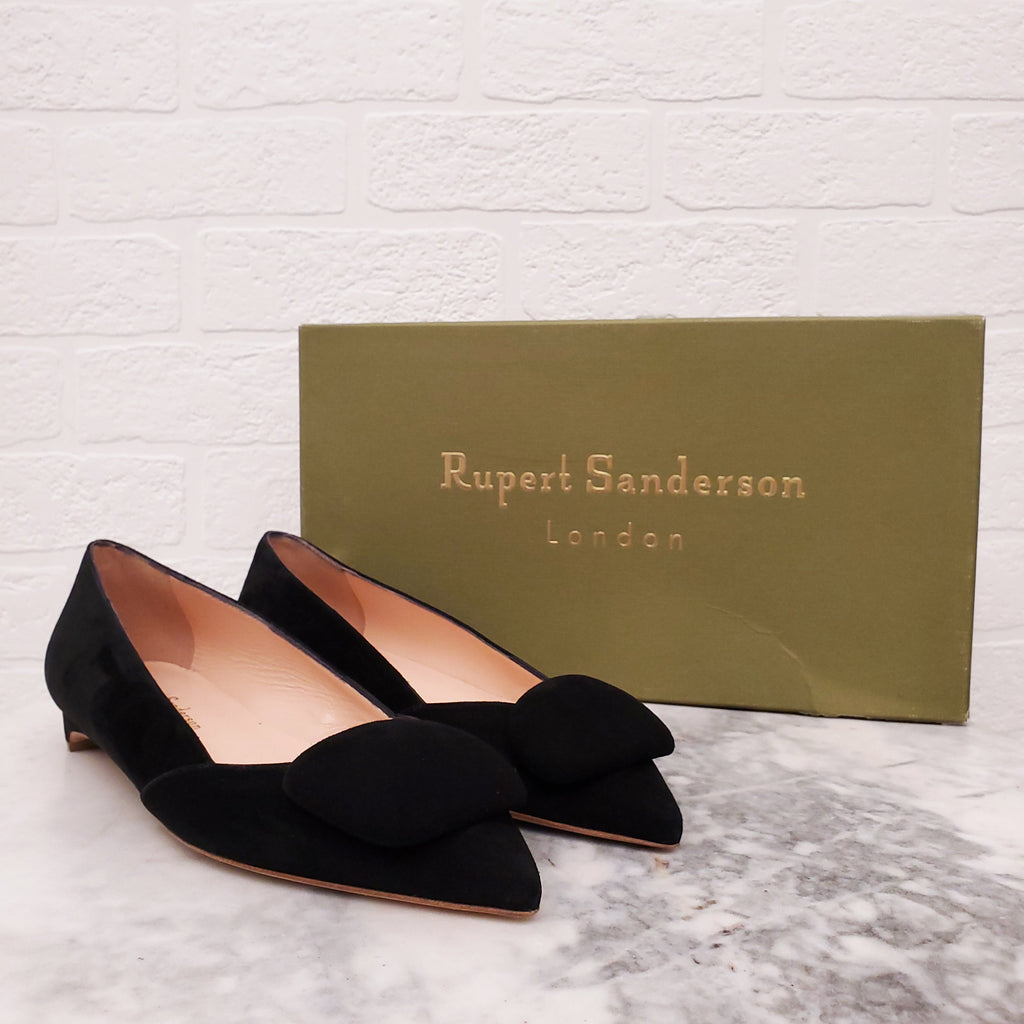 RUPERT SANDERSUN SUEDE BALLERINA FLATS - SIZE 35.5