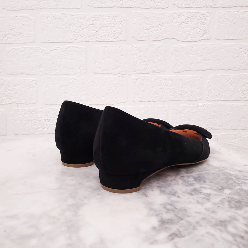 RUPERT SANDERSUN SUEDE BALLERINA FLATS - SIZE 35.5