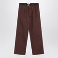 Stone Island Tobacco-Coloured Cotton Blend Trousers Men