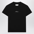 Maison Margiela Black T-Shirt With Distorted Logo Men