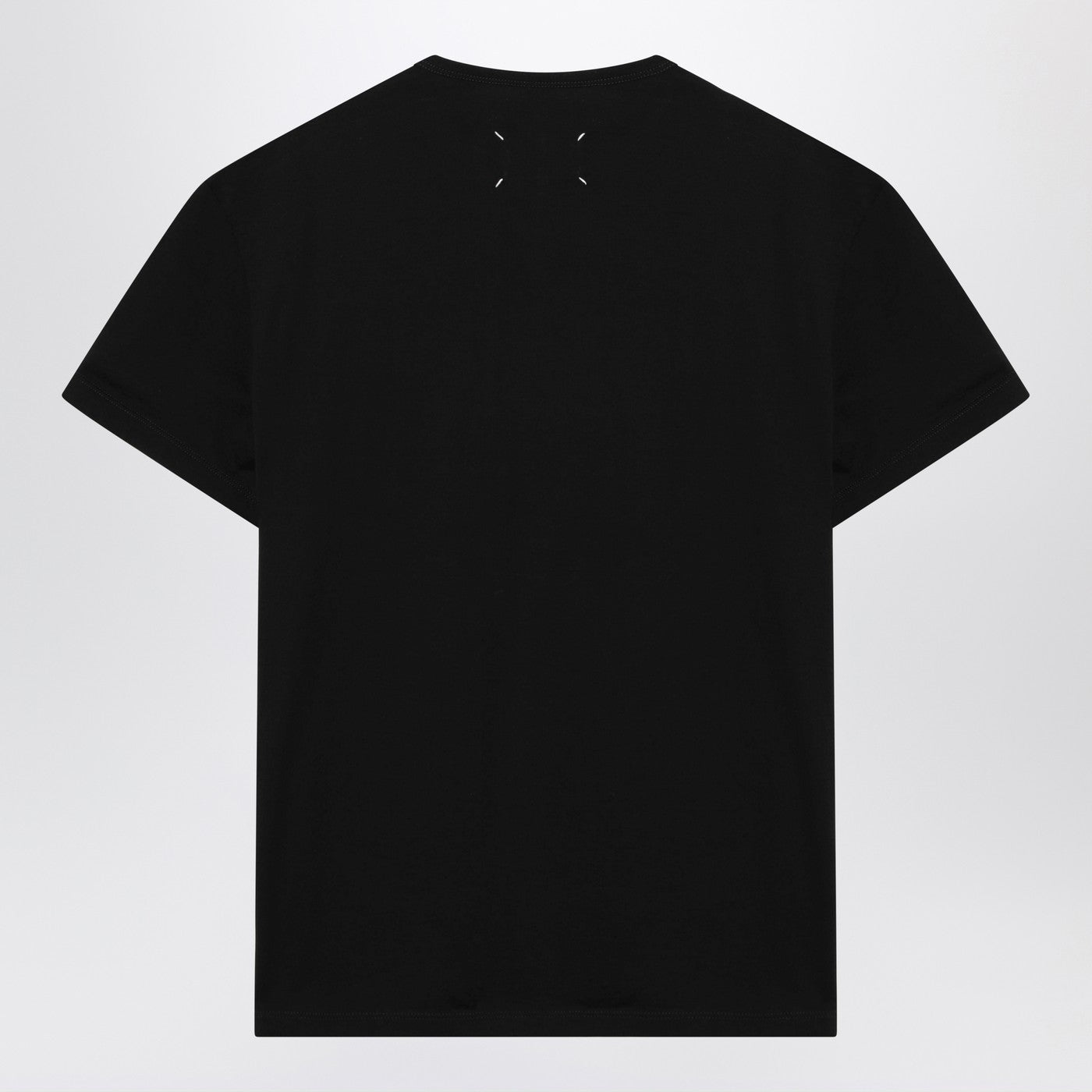 Maison Margiela Black T-Shirt With Distorted Logo Men