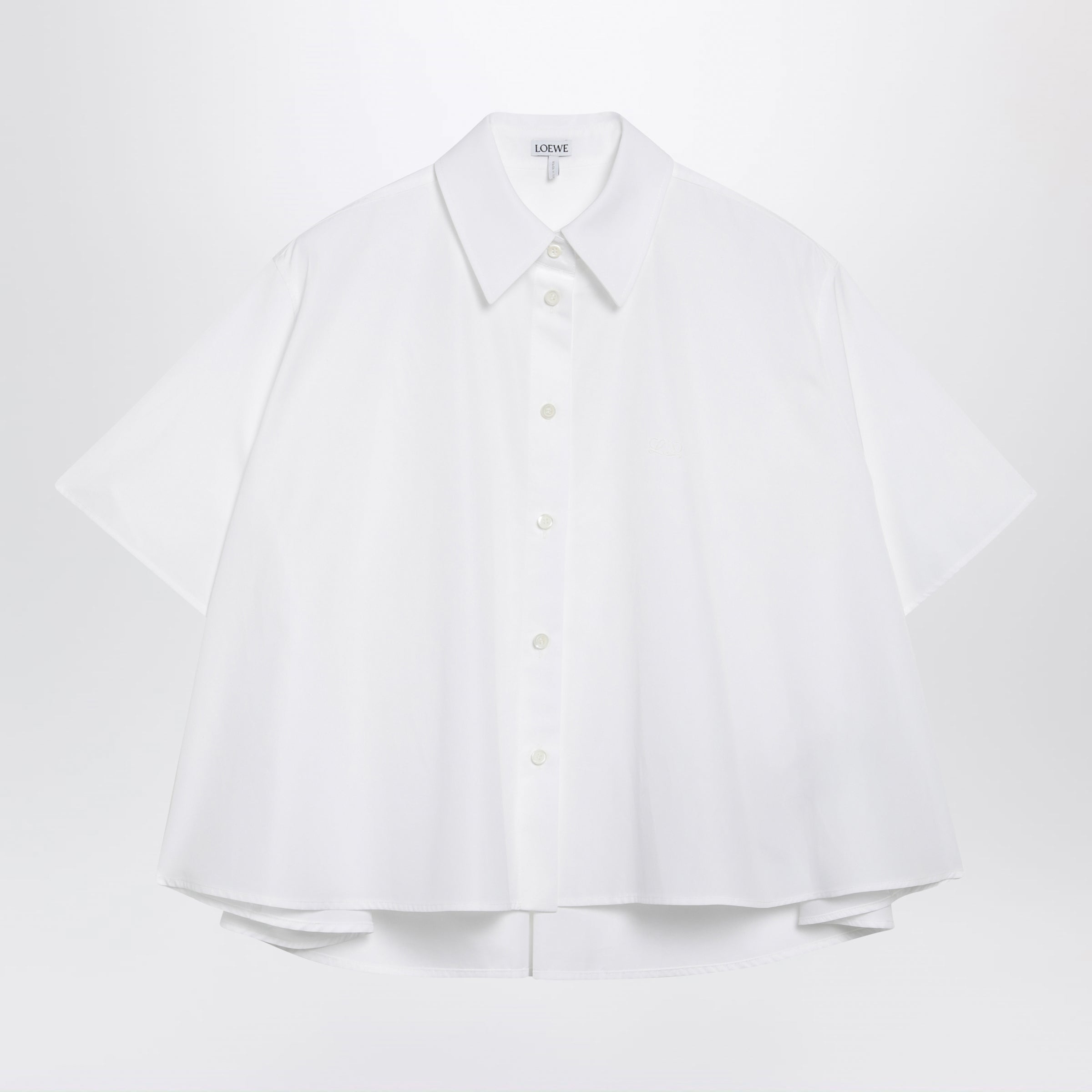 Loewe White Cotton Trapeze Shirt Women