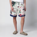 Dsquared2 Bermuda Shorts With Tropical Print In Silk Men