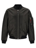 Dsquared2 Men Leather Bomber Jacket