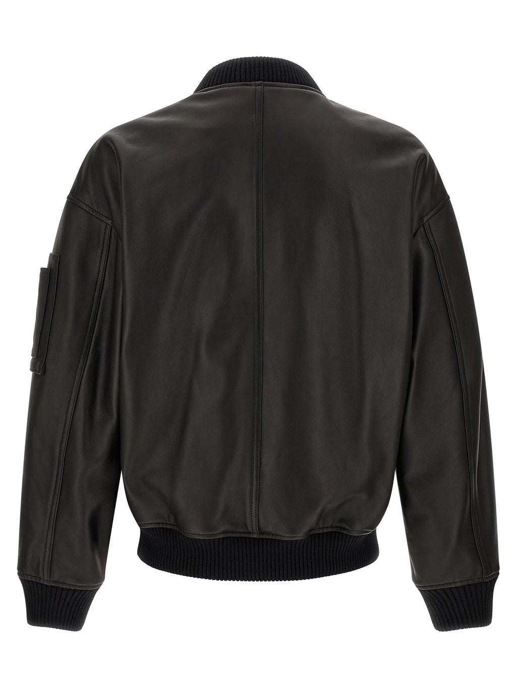 Dsquared2 Men Leather Bomber Jacket
