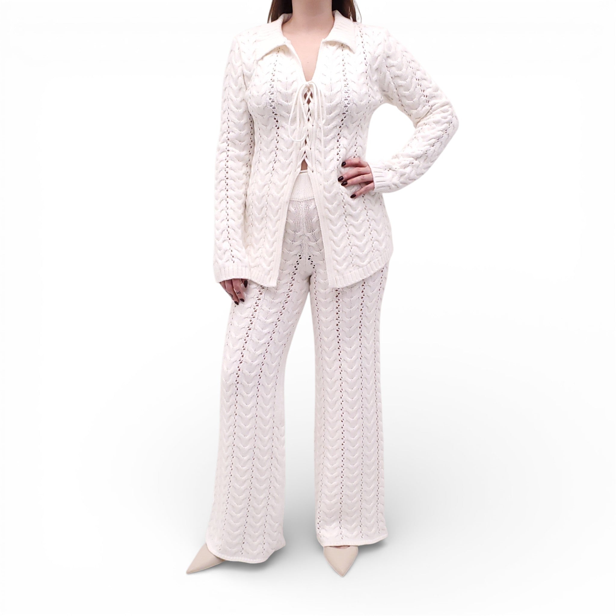 SABO WHITE KNIT SET - SIZE 4