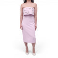 SAFIYAA LILAC MINI DRESS WITH BEADED FLORAL DETAIL - SIZE 6