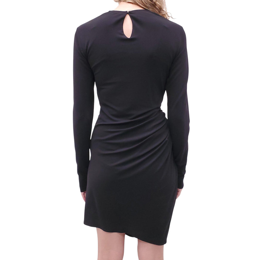 SAINT LAURENT BLACK DRESS WITH CRYSTAL STAR - SIZE 38