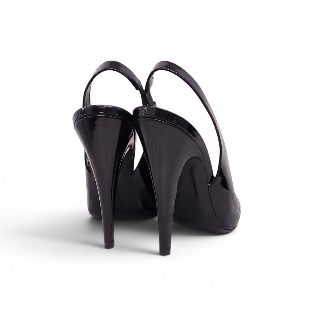 SAINT LAURENT BLACK PATENT HEELS - SIZE 5