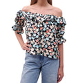 SAINT LAURENT FLORAL PATTERNED RUFFLE TOP - SIZE 38