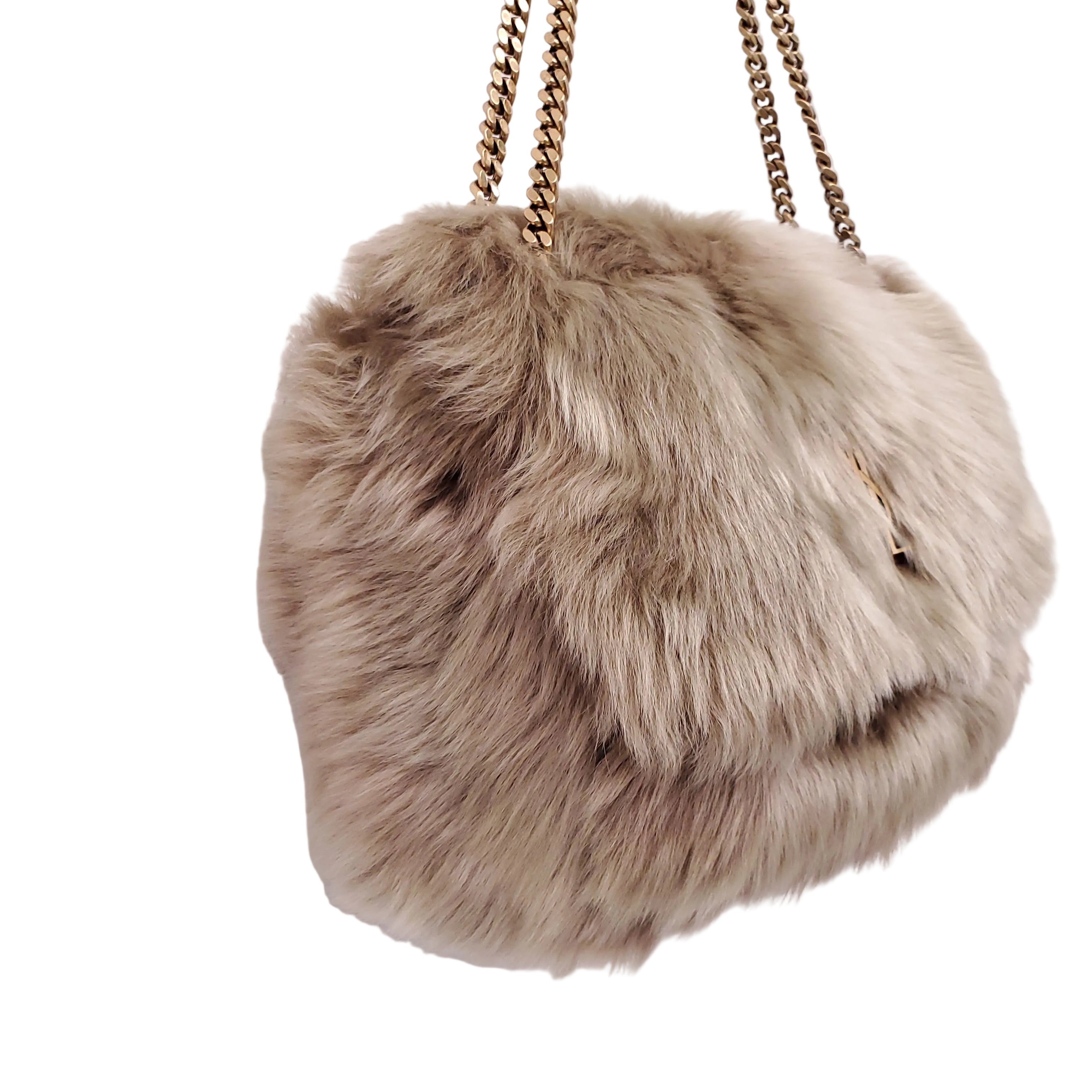 SAINT LAURENT 'NIKI' ROUAN SHEARLING SHOULDER BAG