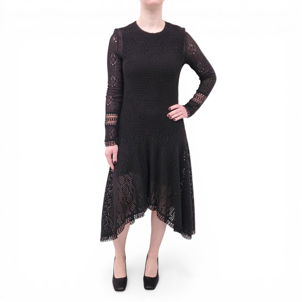 SEE BY CHLOÉ BLACK CROCHET DRESS - SIZE M
